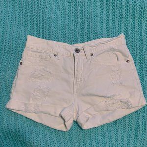 Bullhead White Denim Shorts